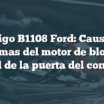 Código B1108 Ford: Causas y síntomas del motor de bloqueo central de la puerta del conductor