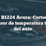 Código B1224 Acura: Cortocircuito en sensor de temperatura trasero del auto