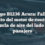 Código B1236 Acura: Falla en circuito del motor de control de mezcla de aire del lado del pasajero