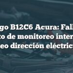 Código B12C6 Acura: Falla en circuito de monitoreo interruptor bloqueo dirección eléctrica C/D