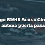 Código B1648 Acura: Circuito abierto antena puerta pasajero LF