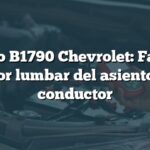 Código B1790 Chevrolet: Falla en motor lumbar del asiento del conductor