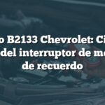 Código B2133 Chevrolet: Circuito activo del interruptor de memoria de recuerdo