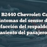 Código B2440 Chevrolet: Causas y síntomas del sensor de calefacción del respaldo del asiento del pasajero