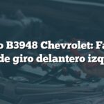Código B3948 Chevrolet: Falla en señal de giro delantero izquierdo