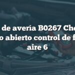 Código de avería B0267 Chevrolet: Circuito abierto control de flujo de aire 6