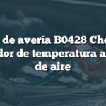 Código de avería B0428 Chevrolet: Actuador de temperatura auxiliar de aire