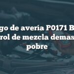 Código de avería P0171 BMW: Control de mezcla demasiado pobre