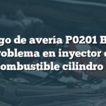 Código de avería P0201 BMW: Problema en inyector de combustible cilindro 1