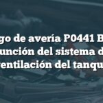 Código de avería P0441 BMW: Función del sistema de ventilación del tanque