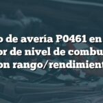 Código de avería P0461 en BMW: Sensor de nivel de combustible con rango/rendimiento