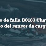 Código de falla B0183 Chevrolet: Circuito del sensor de carga solar