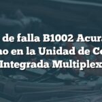 Código de falla B1002 Acura: Error interno en la Unidad de Control Integrada Multiplex