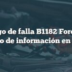 Código de falla B1182 Ford: Sin subtipo de información en TPMS