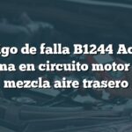 Código de falla B1244 Acura: Problema en circuito motor control mezcla aire trasero