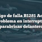 Código de falla B1281 Acura: Problema en interruptor limpiaparabrisas delantero MIST