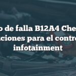 Código de falla B12A4 Chevrolet: Soluciones para el control de infotainment