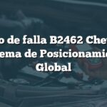 Código de falla B2462 Chevrolet: Sistema de Posicionamiento Global