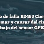 Código de falla B2483 Chevrolet: Síntomas y causas del circuito bajo del sensor GPS