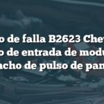 Código de falla B2623 Chevrolet: Circuito de entrada de modulación de ancho de pulso de pantalla