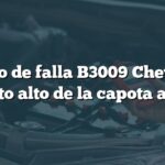 Código de falla B3009 Chevrolet: Circuito alto de la capota abierta