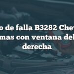 Código de falla B3282 Chevrolet: Problemas con ventana delantera derecha