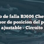 Código de falla B3606 Chevrolet: Sensor de posición del pedal ajustable - Circuito