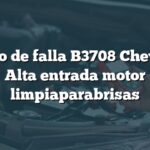 Código de falla B3708 Chevrolet: Alta entrada motor limpiaparabrisas