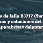 Código de falla B3717 Chevrolet: Síntomas y soluciones del relé de limpiaparabrisas delantero bajo