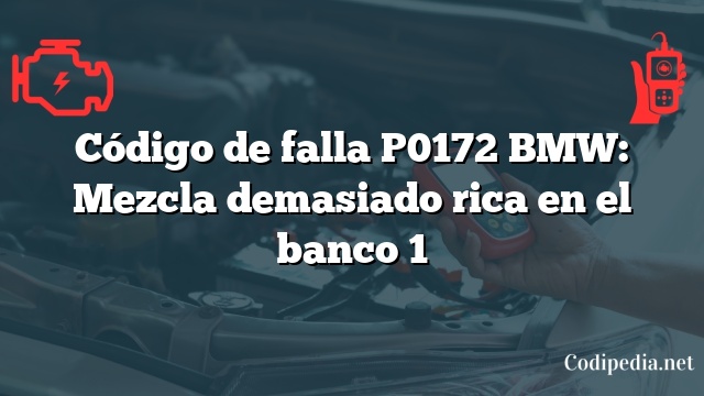 Código de falla P0172 BMW: Mezcla demasiado rica en el banco 1