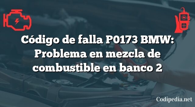 Código de falla P0173 BMW: Problema en mezcla de combustible en banco 2