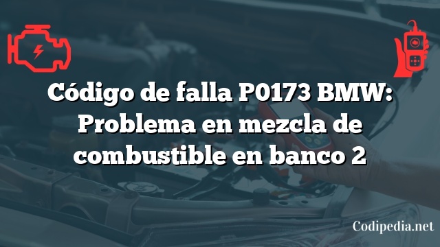 Código de falla P0173 BMW: Problema en mezcla de combustible en banco 2