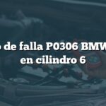 Código de falla P0306 BMW: Fallo en cilindro 6