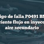 Código de falla P0491 BMW: Insuficiente flujo en inyección de aire secundario