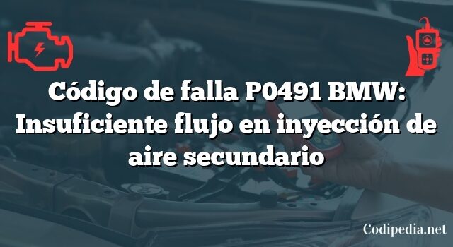 Código de falla P0491 BMW: Insuficiente flujo en inyección de aire secundario