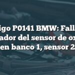 Código P0141 BMW: Falla en calentador del sensor de oxígeno en banco 1, sensor 2