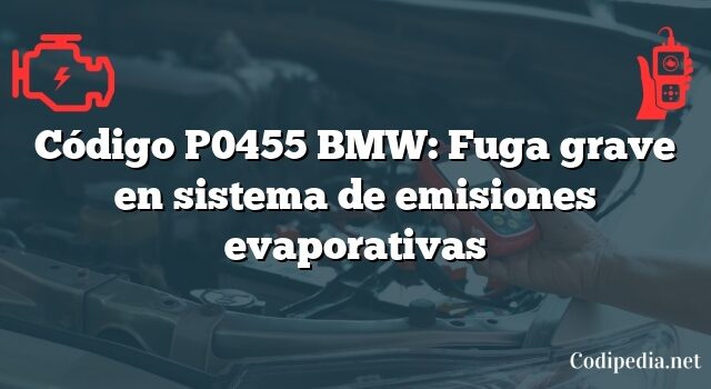 Código P0455 BMW: Fuga grave en sistema de emisiones evaporativas