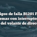 Códigos de falla B1201 Ford: Problemas con interruptores de audio del volante de dirección 2