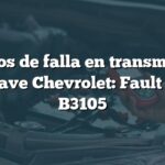 Códigos de falla en transmisores sin llave Chevrolet: Fault Code B3105