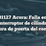 Error B1127 Acura: Falla en señal del interruptor de cilindro de cerradura de puerta del conductor