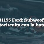 Error B1155 Ford: Subwoofer 1 en cortocircuito con la batería