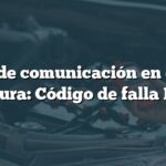 Error de comunicación en el bus de Acura: Código de falla B1900