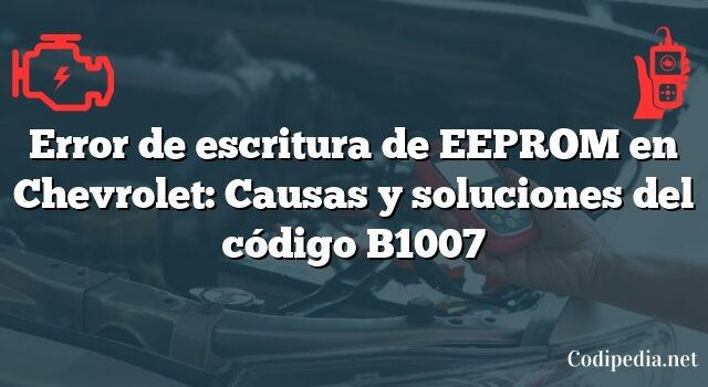 Error de escritura de EEPROM en Chevrolet: Causas y soluciones del código B1007