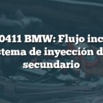 Error P0411 BMW: Flujo incorrecto en sistema de inyección de aire secundario