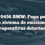 Error P0456 BMW: Fuga pequeña en sistema de emisiones evaporativas detectada