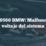 Error P0560 BMW: Malfunción del voltaje del sistema
