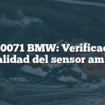 Falla P0071 BMW: Verificación de racionalidad del sensor ambiental