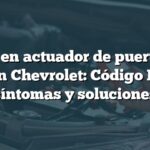 Fallo en actuador de puerta del piso en Chevrolet: Código B1264, síntomas y soluciones