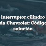 Fallo interruptor cilindro llave izquierda Chevrolet: Código B2252 solución