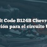 Fault Code B124B Chevrolet: Solución para el circuito USB 1